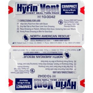 HyFin® Vent Compact Chest Seal – Twin Pack